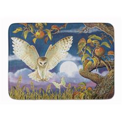 19 x 27 in. Barn Owl in the Apple Orchard Machine Washable Memory Foam Mat