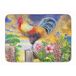 19 x 27 in. Rooster Barnyard Morning Machine Washable Memory Foam Mat