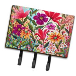 6 x 2 x 9 in. Fanciful Flowers Leash or Key Holder