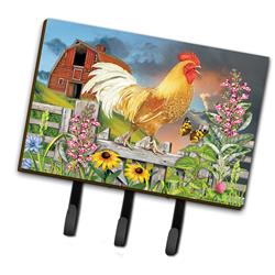 PRS4024TH68 6 x 2 x 9 in. Yellow Rooster Greeting the Day Leash or Key Holder