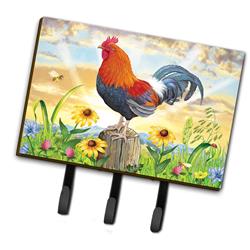 6 x 2 x 9 in. Rooster At Dawn Leash or Key Holder