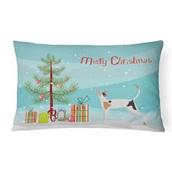 12 x 3 x 16 in. Cornish Rex Cat Merry Christmas Canvas Fabric Decorative Pillow
