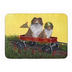 19 x 27 in. Sheltie Sheepdog Express Machine Washable Memory Foam Mat
