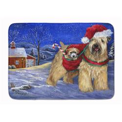 19 x 27 in. Wheaten Terrier Christmas Machine Washable Memory Foam Mat