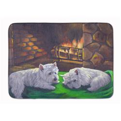 PPP3276RUG 19 x 27 in. Westie A Winters Night Machine Washable Memory Foam Mat