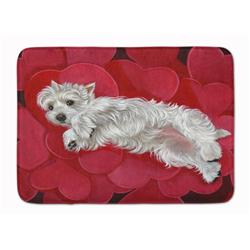 PPP3283RUG 19 x 27 in. Westie Queen of Hearts Machine Washable Memory Foam Mat