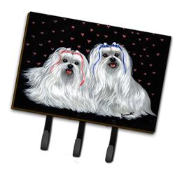 6 x 2 x 9 in. Maltese Sweethearts Leash or Key Holder
