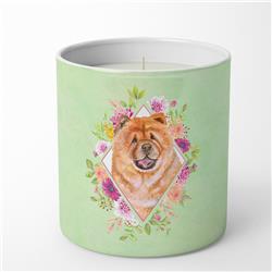 10 oz Chow Chow No.1 Green Flowers Decorative Soy Candle