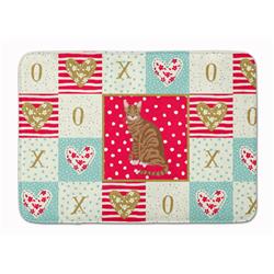 19 x 27 in. Toyger Cat Love Machine Washable Memory Foam Mat