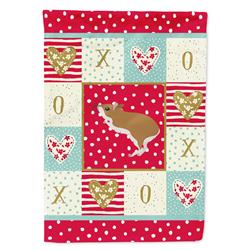 28 x 0.01 x 40 in. White Legged Hamster Love Canvas House Flag
