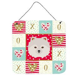 6 x 6 in. Japanese Spitz Love Wall or Door Hanging Prints