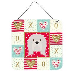 6 x 6 in. Lhasa Apso Love Wall or Door Hanging Prints
