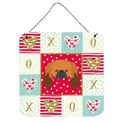6 x 6 in. Pekingese Love Wall or Door Hanging Prints