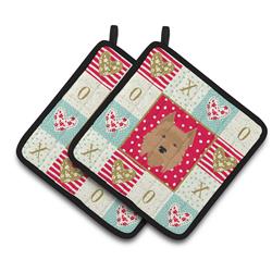 CK5184PTHD 7.5 x 7.5 in. Australian Terrier Love Pair of Pot Holders