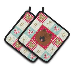CK5199PTHD 7.5 x 7.5 in. Eurasier Love Pair of Pot Holders