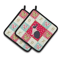 CK5385PTHD 7.5 x 7.5 in. Dutch Rabbit Love Pair of Pot Holders