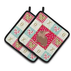 CK5387PTHD 7.5 x 7.5 in. Lionhead Rabbit Love Pair of Pot Holders
