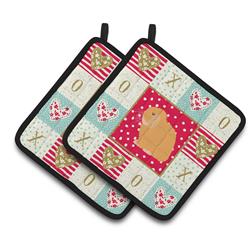 CK5395PTHD 7.5 x 7.5 in. Holland Lop Rabbit Love Pair of Pot Holders