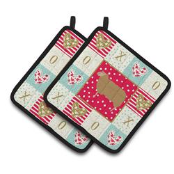 CK5404PTHD 7.5 x 7.5 in. East Friesian Sheep Love Pair of Pot Holders