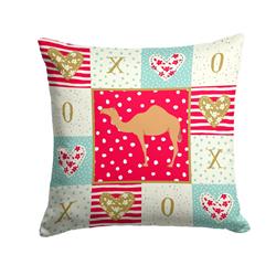 14 x 3 x 14 in. Arabian Camel Dromedary Love Fabric Decorative Pillow