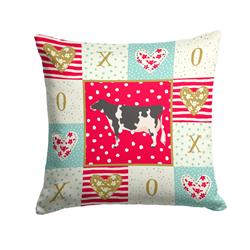 14 x 3 x 14 in. Holstein Cow Love Fabric Decorative Pillow