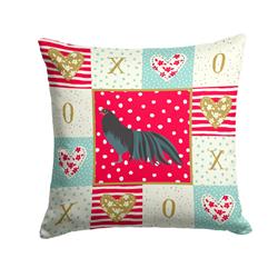 14 x 3 x 14 in. Sumatra Chicken Love Fabric Decorative Pillow