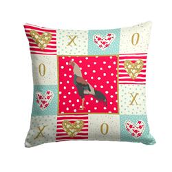 14 x 3 x 14 in. Kulang Chicken Love Fabric Decorative Pillow