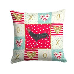 14 x 3 x 14 in. Minorca Ctalalan Chicken Love Fabric Decorative Pillow