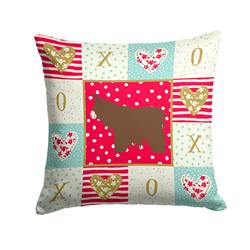 14 x 3 x 14 in. Poitou Poiteuin Donkey Love Fabric Decorative Pillow