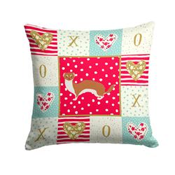14 x 3 x 14 in. Weasel Love Fabric Decorative Pillow