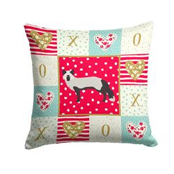 14 x 3 x 14 in. Silver Fox Love Fabric Decorative Pillow
