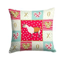 14 x 3 x 14 in. Alpine Goat Love Fabric Decorative Pillow