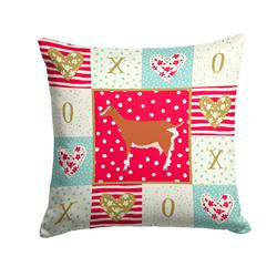 14 x 3 x 14 in. Toggenburger Goat Love Fabric Decorative Pillow