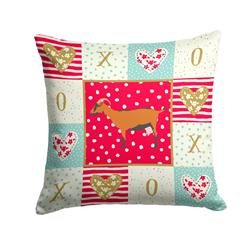 14 x 3 x 14 in. Oberhasli Goat Love Fabric Decorative Pillow
