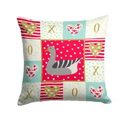 14 x 3 x 14 in. Pilgrim Goose Love Fabric Decorative Pillow
