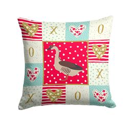 14 x 3 x 14 in. Chinese Goose Love Fabric Decorative Pillow