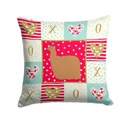 14 x 3 x 14 in. Alpaca Suri Love Fabric Decorative Pillow
