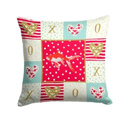 14 x 3 x 14 in. Comet Goldfish Love Fabric Decorative Pillow