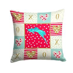 14 x 3 x 14 in. Sword Tail Guppy Love Fabric Decorative Pillow