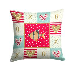 14 x 3 x 14 in. Tiger Barb Love Fabric Decorative Pillow