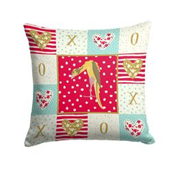 14 x 3 x 14 in. Jibso Canary Love Fabric Decorative Pillow