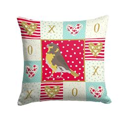 14 x 3 x 14 in. Spanish Canary Love Fabric Decorative Pillow