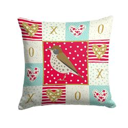 Picture of Carolines Treasures CK5516PW1414 14 x 3 x 14 in. Thrush Love Fabric Decorative Pillow