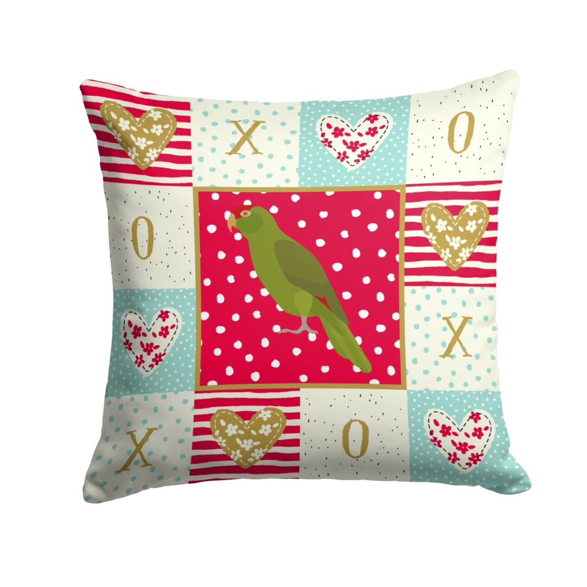 Picture of Carolines Treasures CK5519PW1414 14 x 3 x 14 in. Amazon Parrot Love Fabric Decorative Pillow