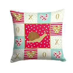 14 x 3 x 14 in. Garden Snail Fabric Decorative Pillow