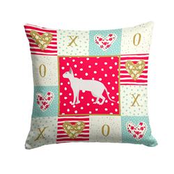 14 x 3 x 14 in. Peterbald No.1 Cat Love Fabric Decorative Pillow
