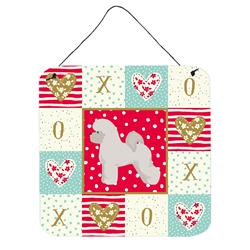 6 x 6 in. Bichon Frise Love Wall or Door Hanging Prints