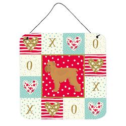 6 x 6 in. Brussels Griffon Love Wall or Door Hanging Prints