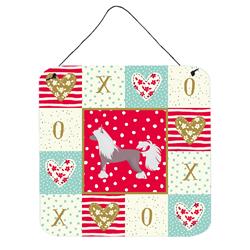 6 x 6 in. Chinese Crested No.2 Love Wall or Door Hanging Prints