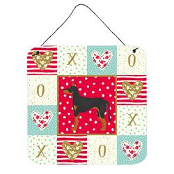 6 x 6 in. Manchester Terrier Love Wall or Door Hanging Prints